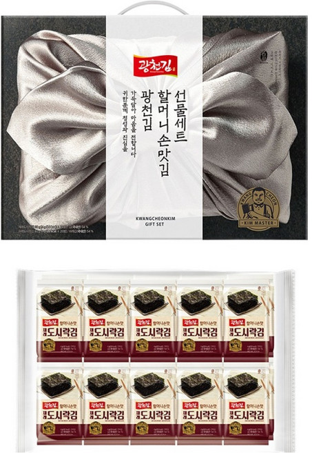 광천김 할머니 손맛 재래 도시락김, 1세트