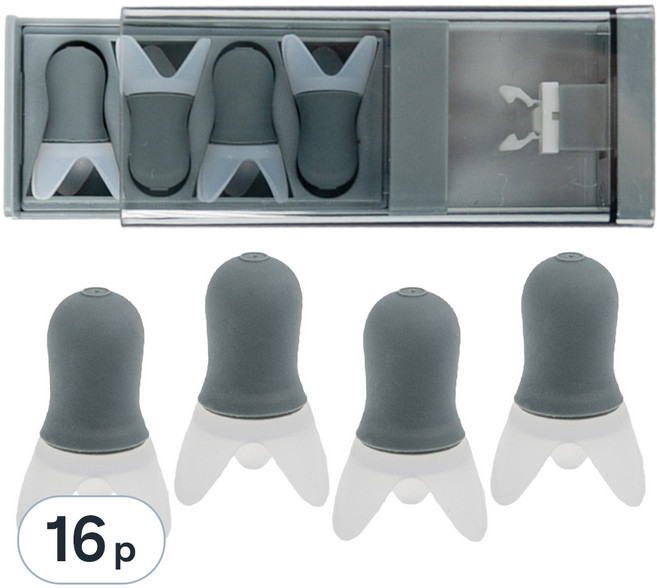 새킨드 비행기 기압용 귀마개 그레이, 8개, 2쌍