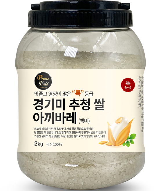 Prime Field 경기 추청 아끼바레 백미 특등급, 2kg, 1개