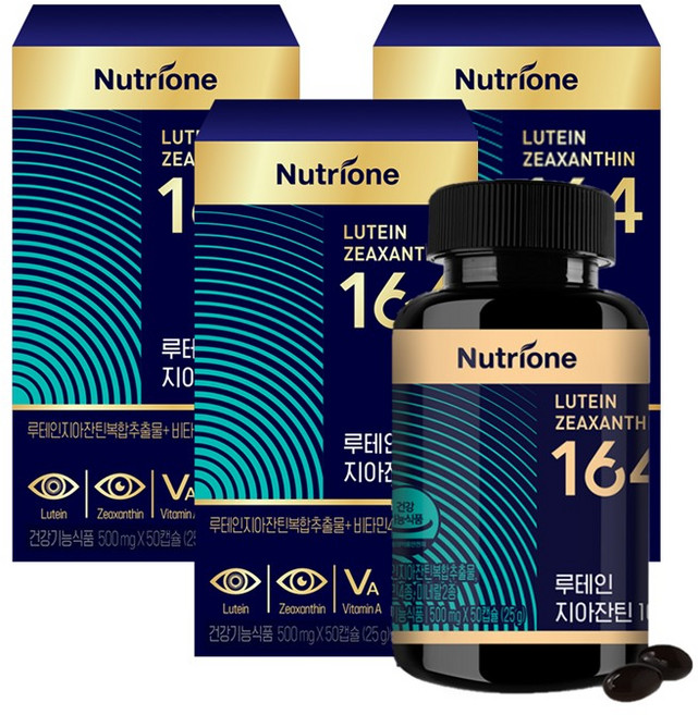 뉴트리원 루테인 지아잔틴 164, 50정, 25g, 3개