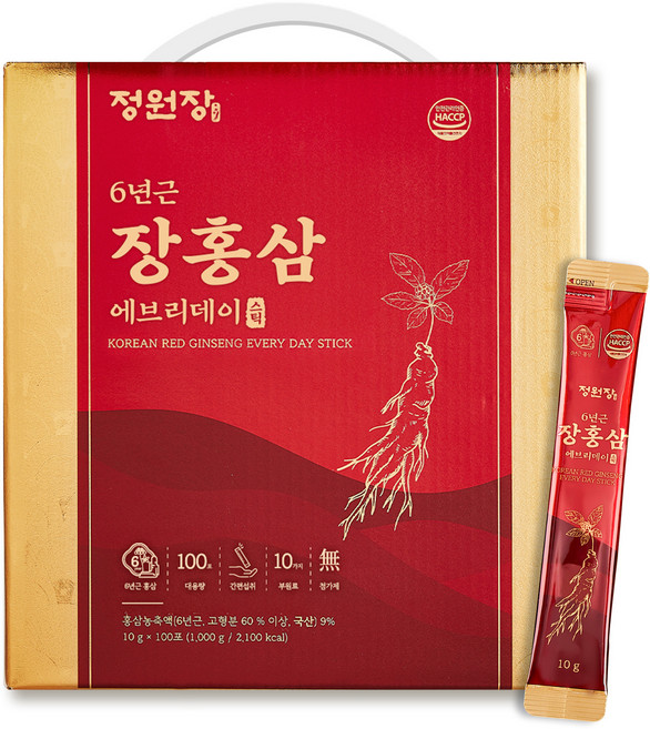 정원장 6년근 에브리데이 장홍삼 스틱 100p, 1kg, 1개