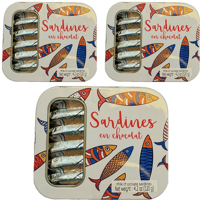 정어리 모양 밀크초콜릿, 3개, 120g