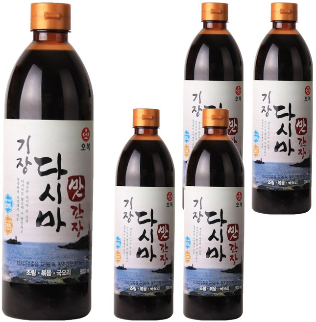 오복식품 기장 다시마 맛간장, 5개, 900ml