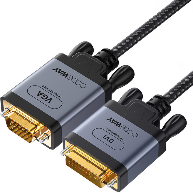 코드웨이 DVI-D to RGB VGA 케이블, 1개, 3m