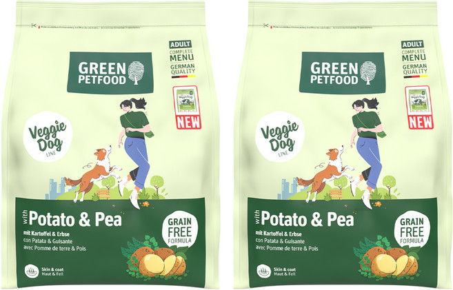 베기도그 어덜트 강아지 그레인프리 건식사료, 감자+완두콩, 900g, 2개