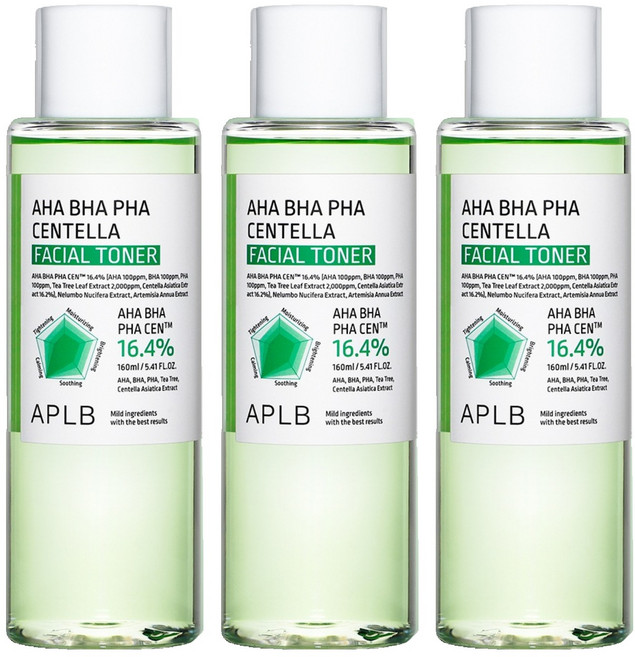 APLB 아하 바하 파하 센텔라 페이셜 토너, 3개, 160ml