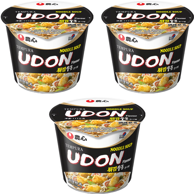 NONGSHIM 農心 天婦羅海鮮味烏龍麵, 111g, 3入