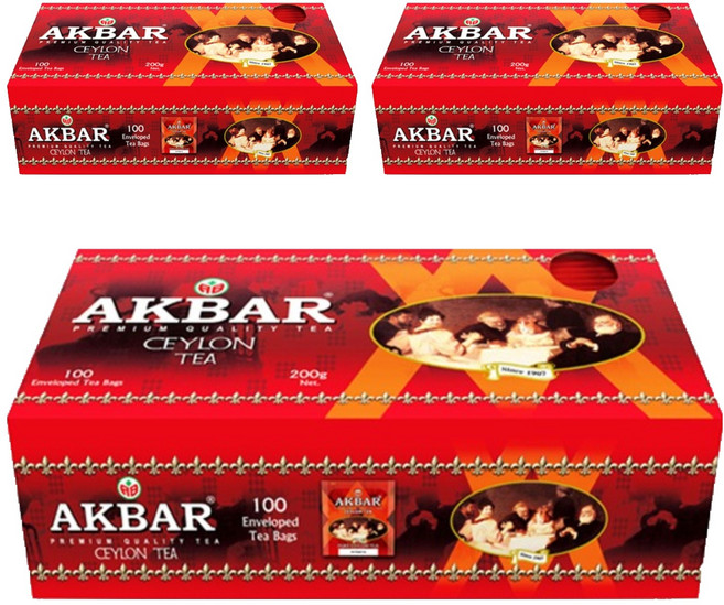 아크바 실론티 홍차, 2g, 100개입, 3개