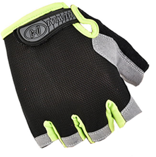 HuwaiH 스포츠 양손 세트 프리미어 헬스 장갑, 블랙그린, 1개