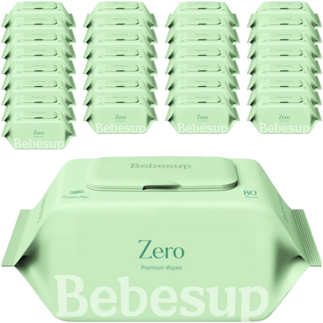 베베숲 제로 물티슈 캡형, 55g, 80개입, 40개