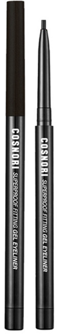 COSNORI 防水抗暈極細眼線膠筆 0.13g, 黑色, 1支