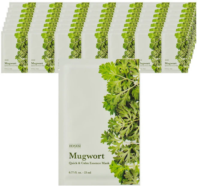 어니시 퀵 앤 캄 에센스 쑥 마스크팩 23ml, 1개입, 50개 - 쿠팡