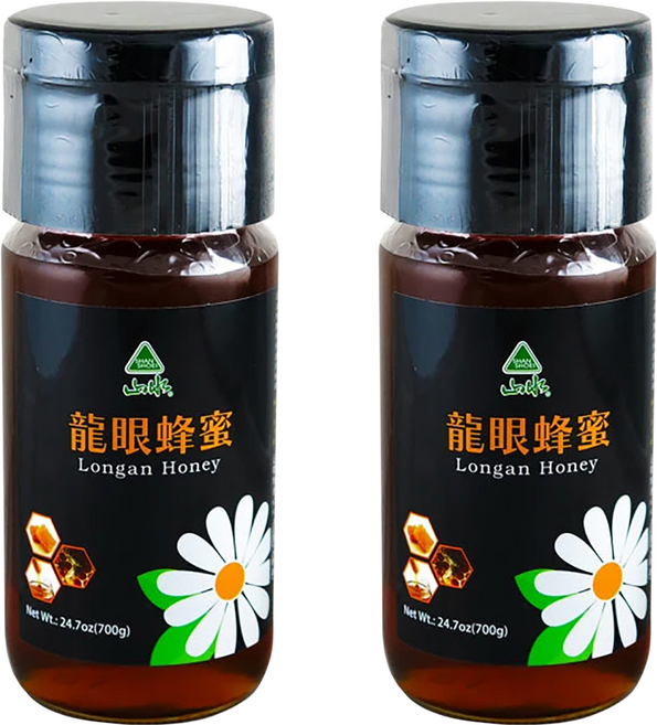 山水 龍眼蜂蜜, 700g, 2瓶