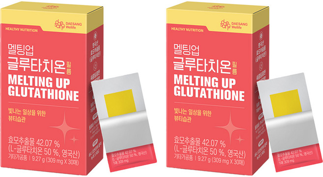 대상웰라이프 멜팅업 글루타치온 필름 30p, 9.27g, 2개