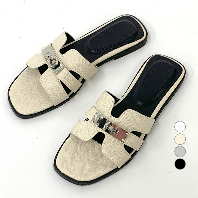 핑크썸 여성용 헤이슨 버클 뮬 슬리퍼 ZWMM4336