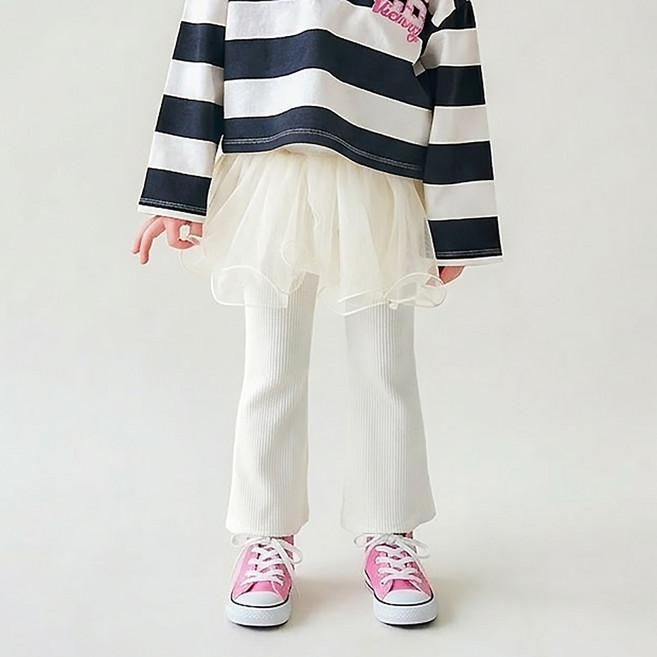 월튼키즈 아동용 골지 부츠컷 샤 레깅스