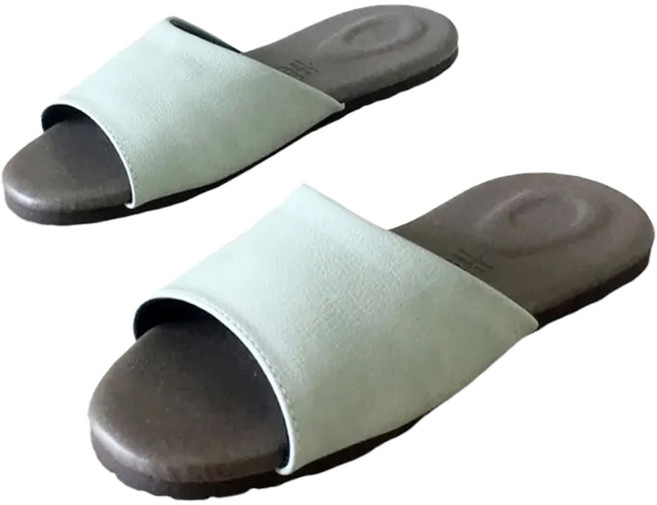 TAIWAN SLIPPER 台灣犀利趴 風格系列 渲色皮質室內拖鞋, 綠色, 1雙