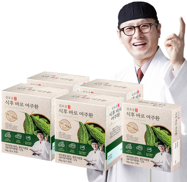 김오곤 식후 바로 여주환 90g x 4p + 체험분 30g 세트, 390g, 1세트