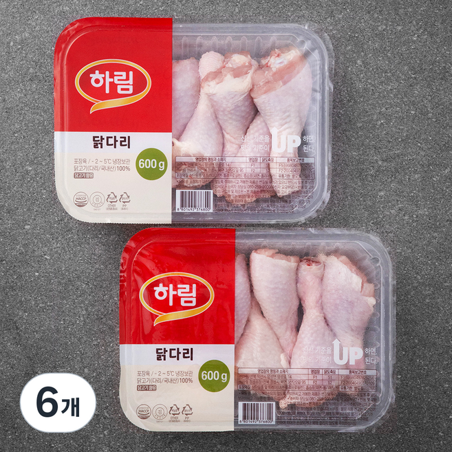 하림 닭다리 (냉장), 600g, 6개