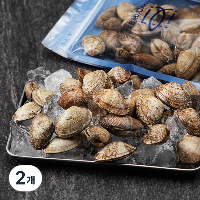 바다자리 남해안 생물 바지락 (냉장), 400g, 2개