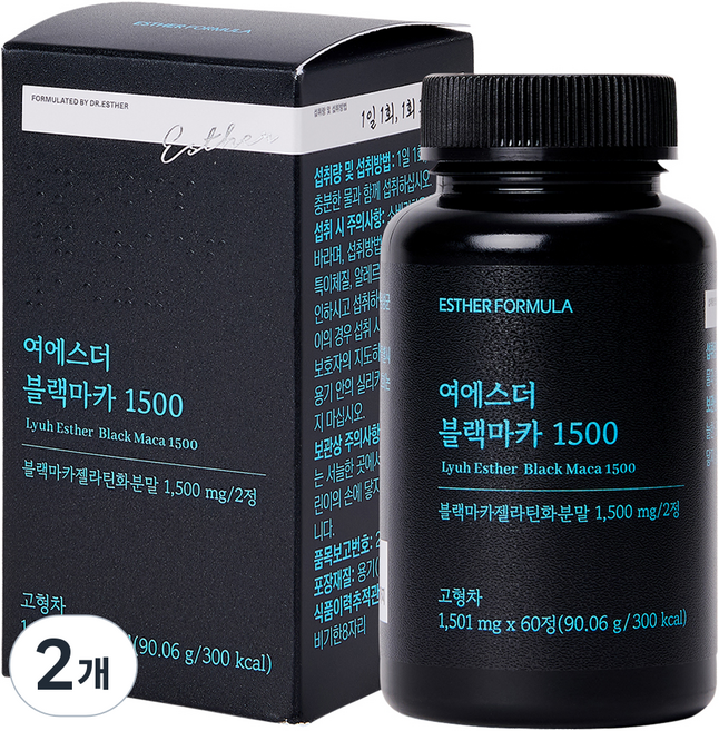 에스더포뮬러 여에스더 블랙마카 1500 90.6g, 2개, 60정