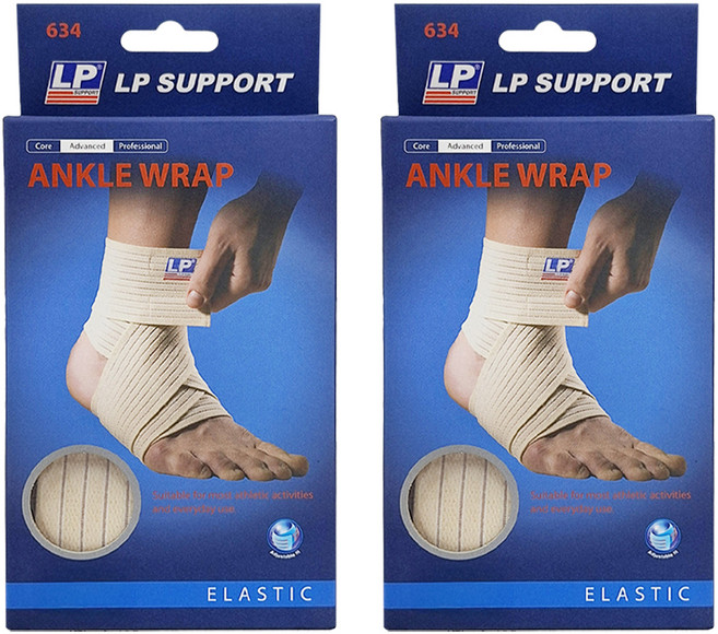 LP SUPPORT 踝部彈性繃帶 634-TAN-F, 2個