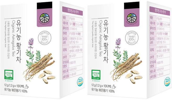 평창다원 유기농 황기차 PLA 생분해 삼각티백, 1.2g, 10개입, 2개