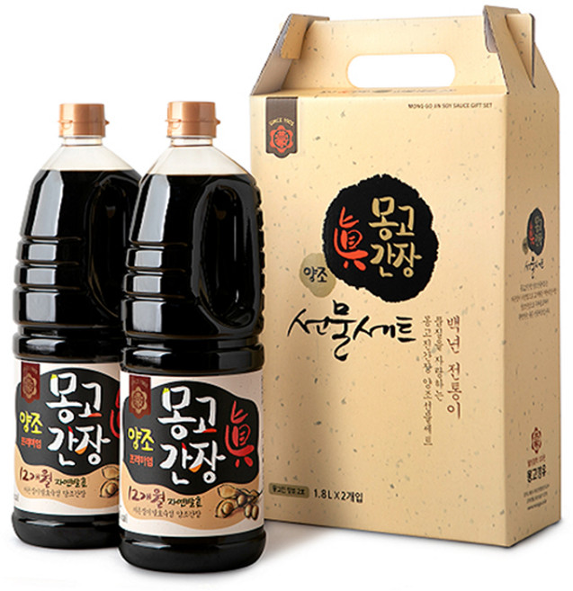 몽고진간장 프리미엄 선물세트 2호, 1.8L, 2개