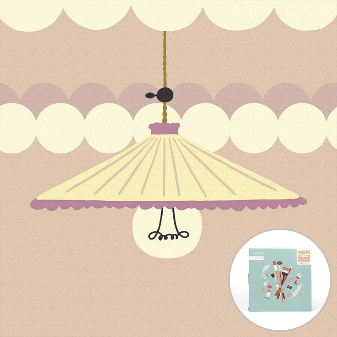 아트조이 물감 2배 DIY 명화그리기 30 x 30 cm, Pendant 핑크, 1개