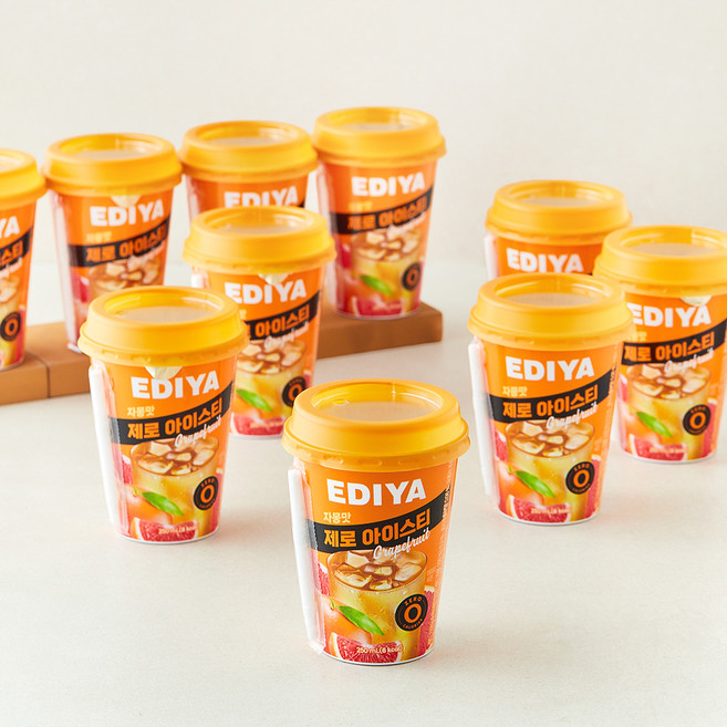 이디야 블렌딩티 유자자몽 제로, 10개, 250ml