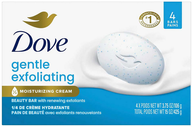 Dove 多芬 溫和去角質美容皂, 106g, 4個