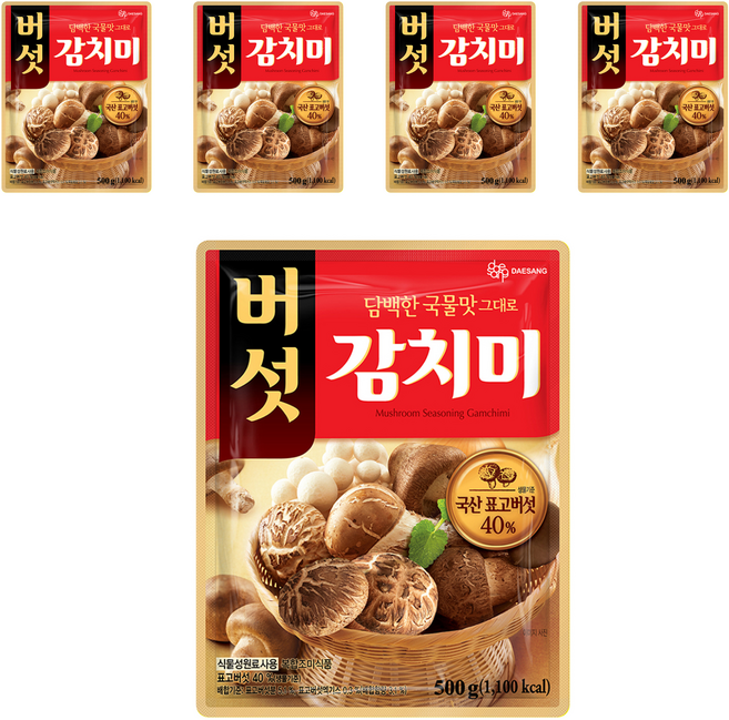 대상 버섯 감치미, 500g, 5개