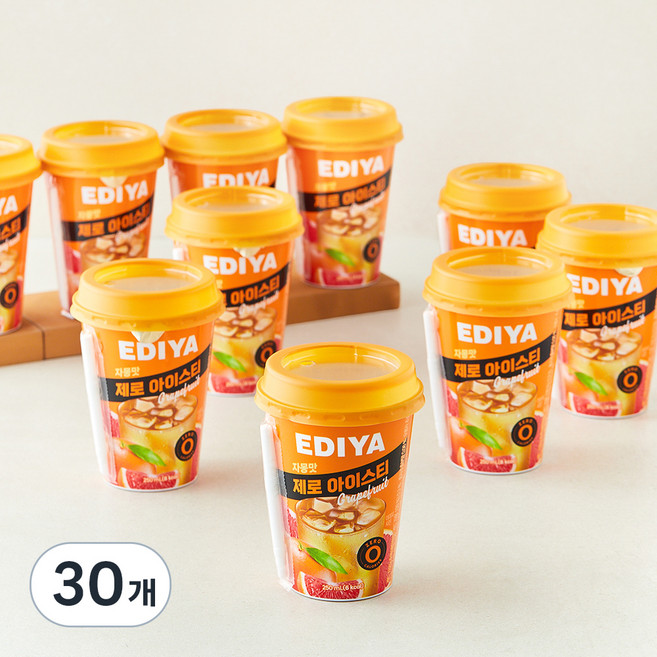 이디야 제로 아이스티 자몽맛, 30개, 250ml