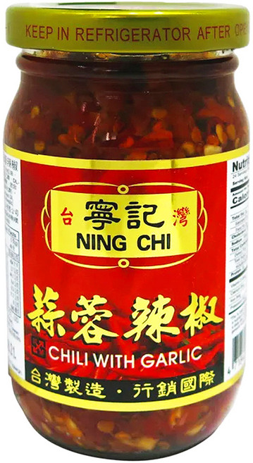 寧記 蒜蓉辣椒 嚴選朝天椒 台灣原料 高溫殺菌, 245g, 1罐