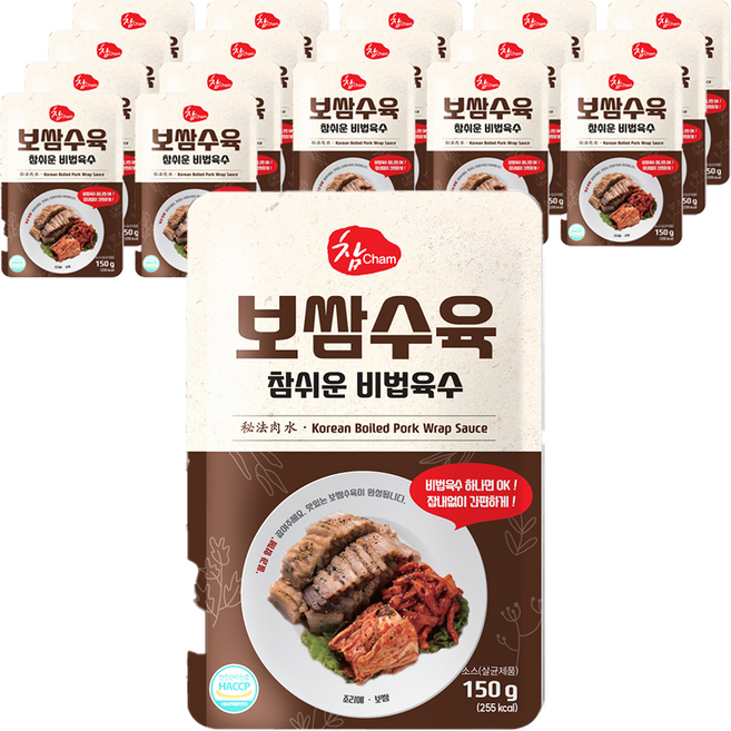 우리식품 보쌈수육 참쉬운 비법육수, 150g, 18개