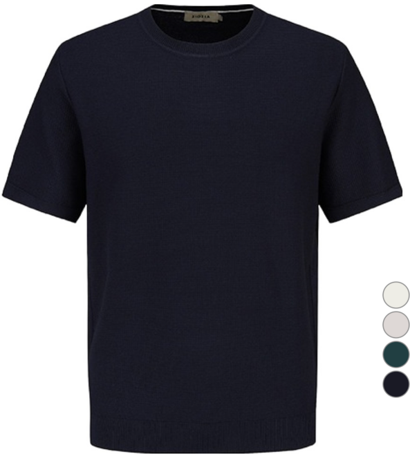 ZIOZIA 男士Miracool變形編織短袖針織衫 AEF2ER1101