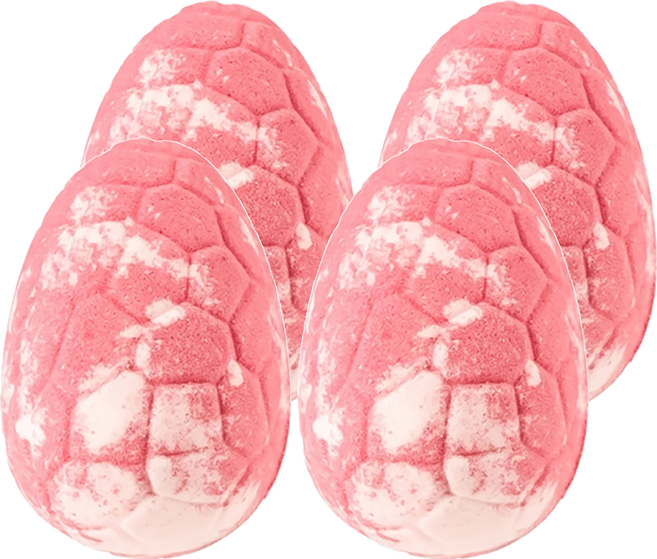 小麥購物 恐龍蛋沐浴球, 顏色隨機, 4顆, 1組