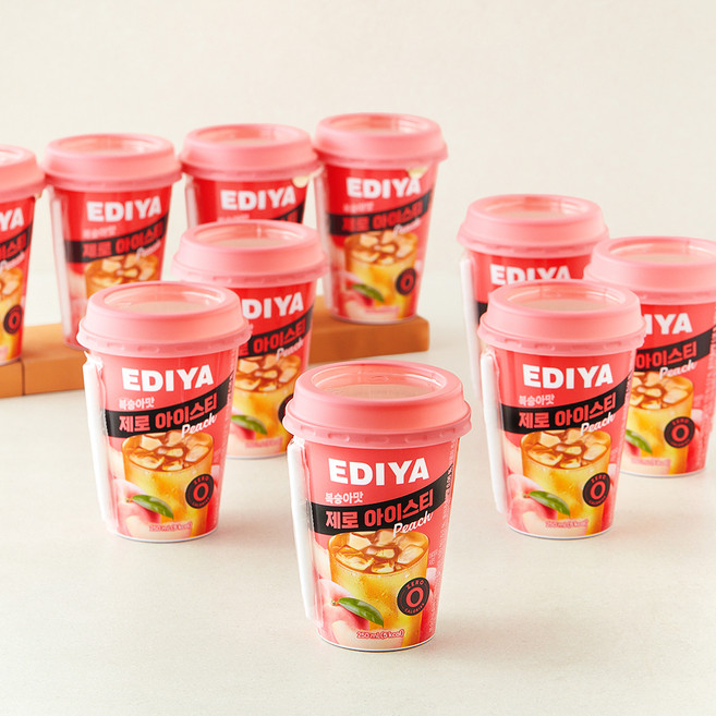 이디야 제로 아이스티 복숭아맛, 10개, 250ml