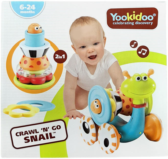 Yookidoo 音樂蝸牛, 1組, 綠色 + 藍色