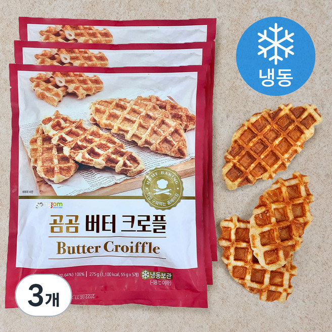 곰곰 버터 크로플, 55g, 5개입, 3개