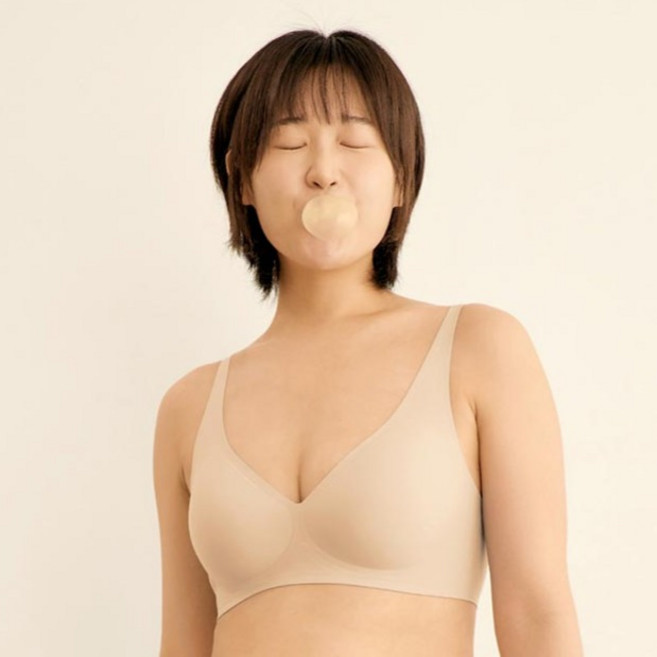 marun5 女款透膚弧形領彈力翼胸罩