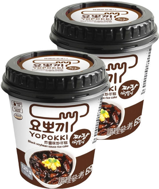 YOPOKKI 炒年糕杯 炸醬味, 120g, 2個