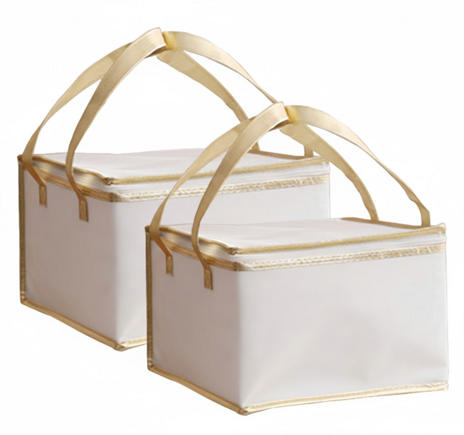 蛋糕保冰袋 單層 30 x 30 x 20cm, 白金色, 2個