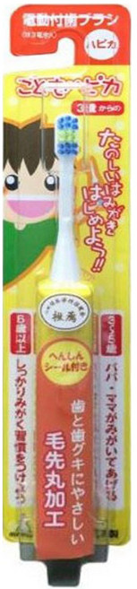 minimum Hapica 幼兒電動牙刷 軟毛, DBK-1Y(BP), 黃色, 1支