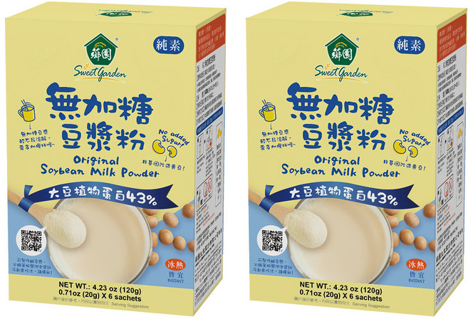 薌園 無加糖豆漿粉, 120g, 2盒