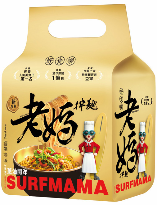 老媽拌麵 蔥油開洋 134.8g, 4包