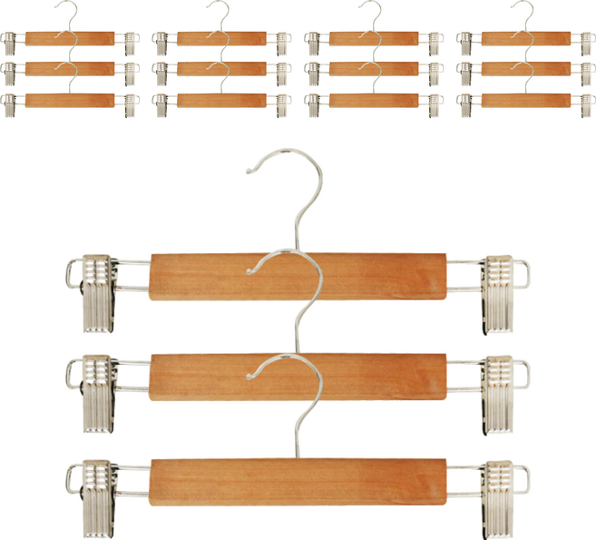 원목 바지걸이, 혼합 색상, 15개