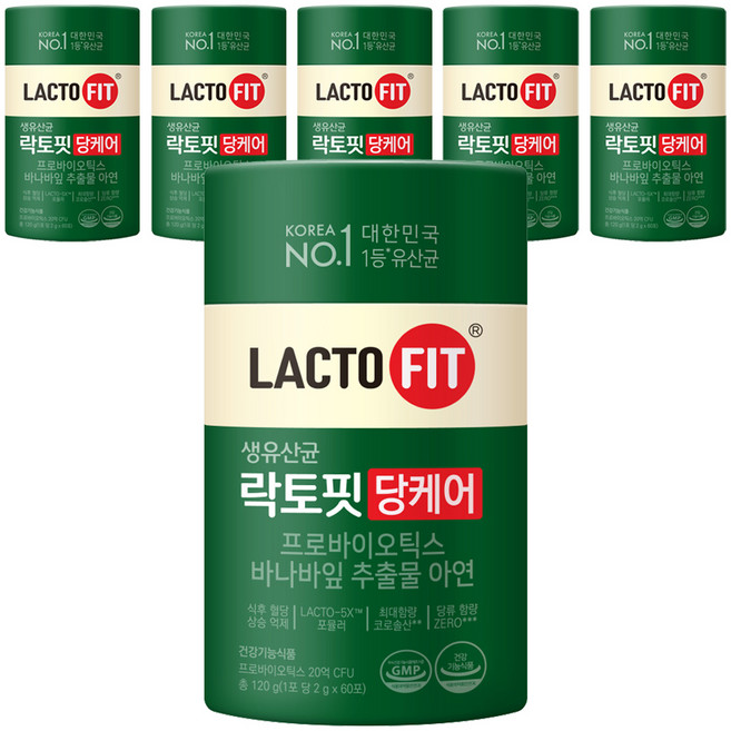 락토핏 당케어 유산균, 120g, 6개