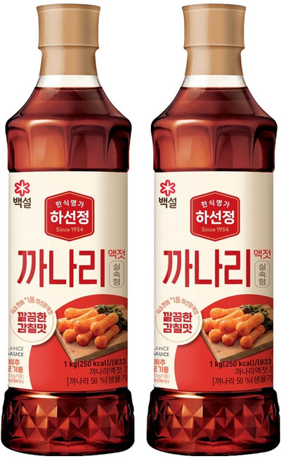 하선정 까나리액젓 실속형, 1kg, 2개