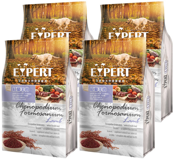 福壽實業 EXPERT 艾思柏 成犬專用配方飼料, 紅藜羊肉, 1.5kg, 4袋